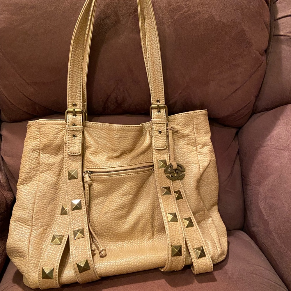 Red by Marc Ecko large tan tote